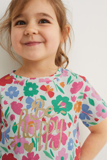 Bambine - T-shirt - a fiori - bianco crema