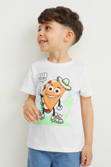 Kinder - Kurzarmshirt - weiß