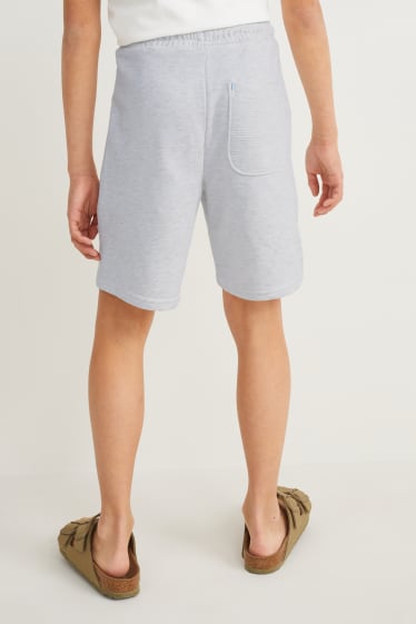 Bambini - Shorts in felpa - grigio