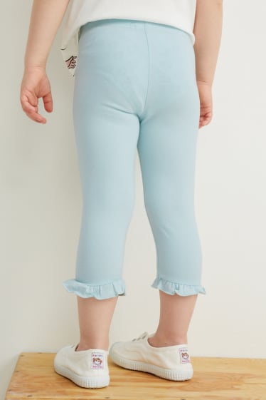 Enfants filles - Lot de 2 - La Reine des Neiges - leggings - bleu clair