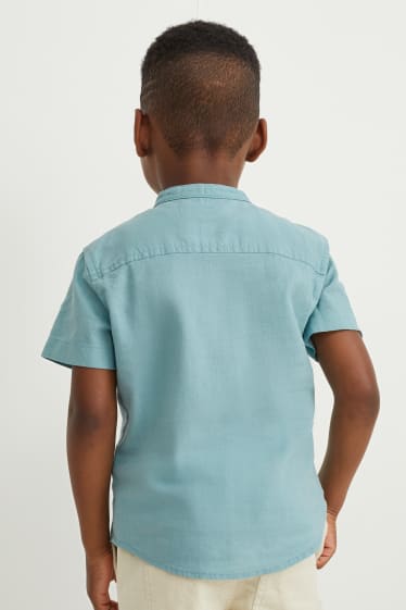 Children - Shirt - linen blend - mint green