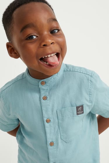 Children - Shirt - linen blend - mint green