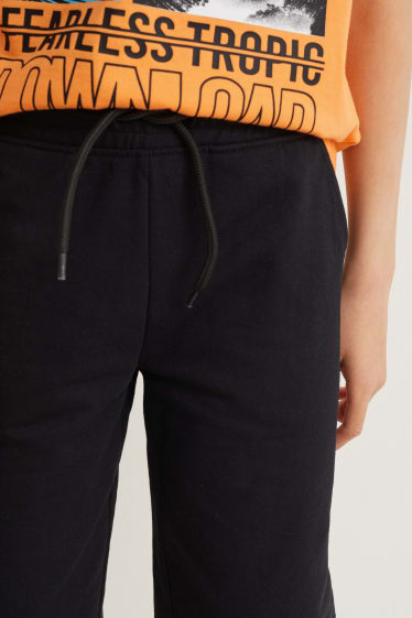 Bambini - Set - maglia a maniche corte e shorts di felpa - 2 pezzi - arancione
