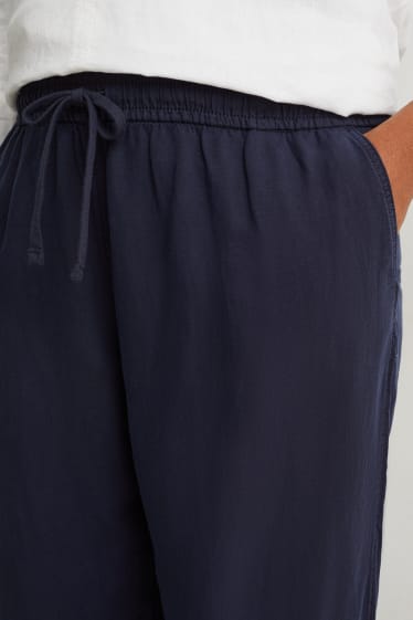Damen - Stoffhose - Mid Waist - Comfort Fit - dunkelblau