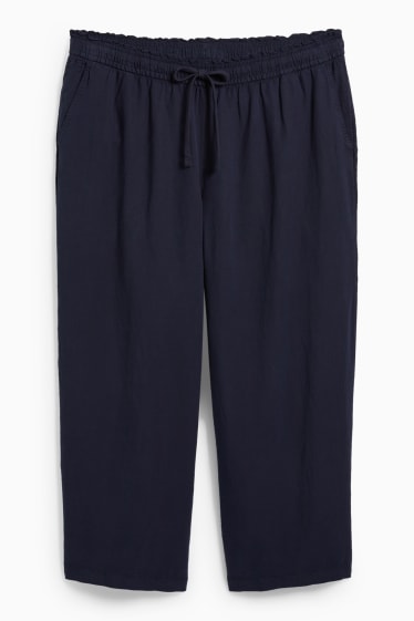 Damen - Stoffhose - Mid Waist - Comfort Fit - dunkelblau