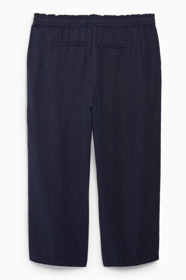 Damen - Stoffhose - Mid Waist - Comfort Fit - dunkelblau