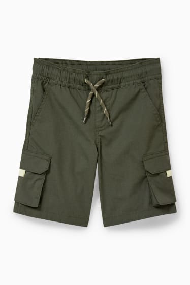 Enfants garçons - Short cargo - vert foncé