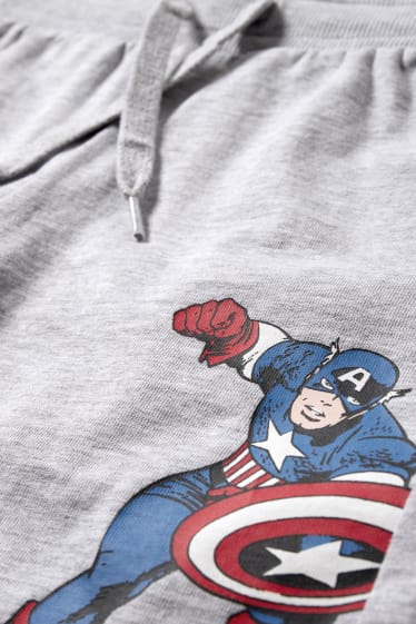 Niños - Marvel - shorts deportivos - gris claro jaspeado