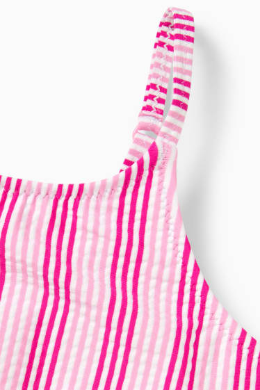 Kinderen: meisjes - Bikini - 2-delig - gestreept - lichtpaars