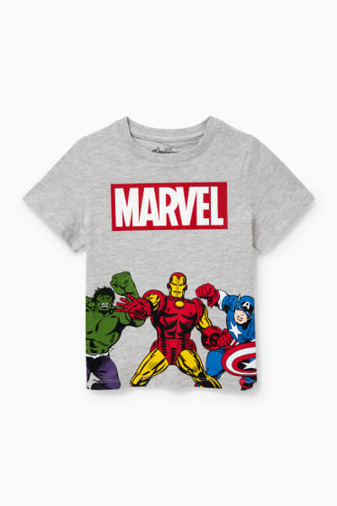 Kinder - Marvel - Kurzarmshirt - hellgrau-melange