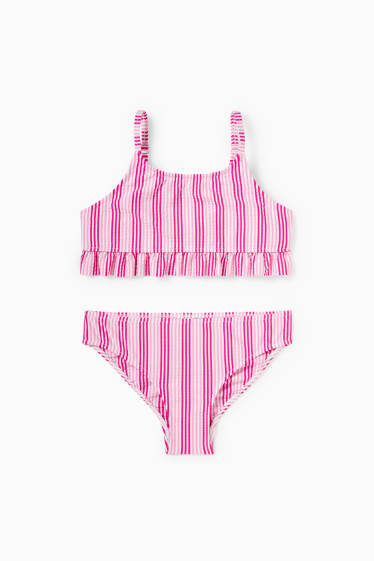 Bambini - Bikini - 2 pezzi - a righe - viola chiaro