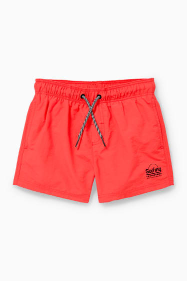 Kinder - Badeshorts - dunkelorange