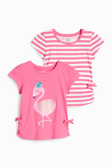 Enfants - Lot de 2 - T-shirts - rose