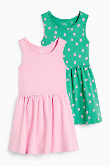 Bambine - Confezione da 2 - vestito - verde chiaro