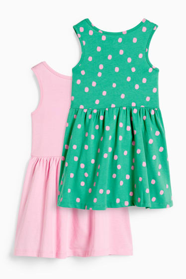 Bambine - Confezione da 2 - vestito - verde chiaro
