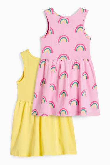 Bambine - Confezione da 2 - vestito - fucsia