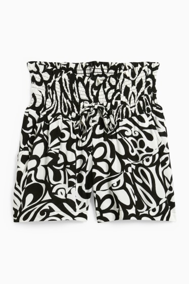 Femmes - Short de grossesse - à motif - noir / blanc