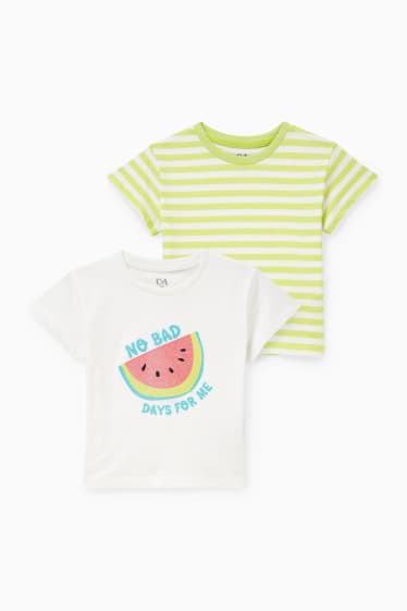 Bambine - Confezione da 2 - t-shirt - bianco