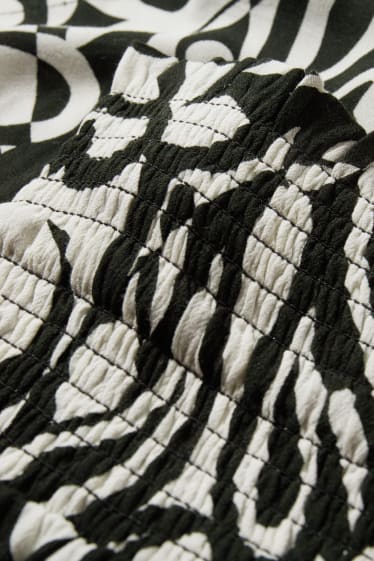 Dámské - Těhotenské šortky - se vzorem - černá/bílá