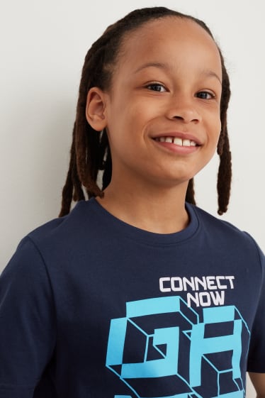 Kinder Jungen - Kurzarmshirt - dunkelblau