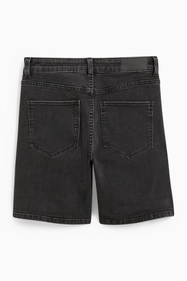 Damen - Jeans-Shorts - Mid Waist - LYCRA® - dunkeljeansgrau