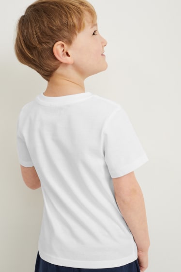 Kinderen - Set van 4 - T-shirt - licht grijs-mix