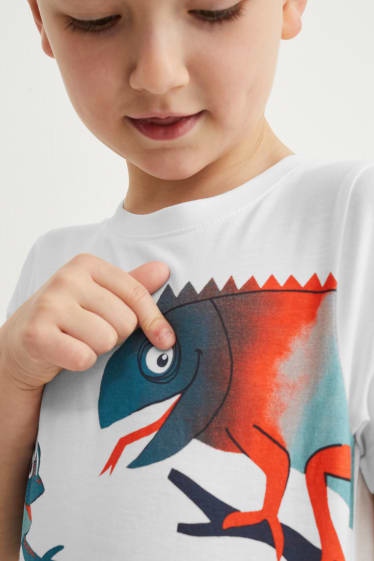 Kinderen - Set van 4 - T-shirt - licht grijs-mix