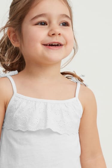 Enfants filles - Lot de 2 - hauts - blanc crème