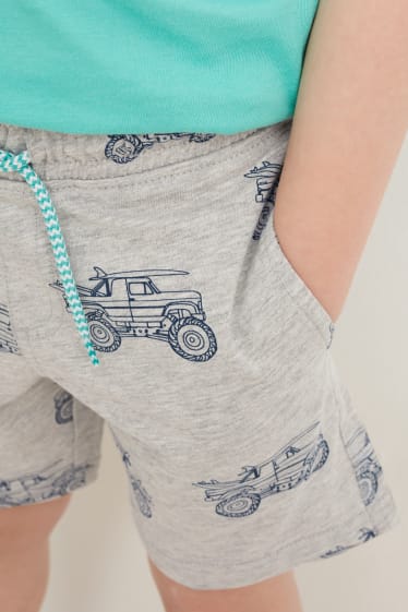 Niños: niños - Pack de 3 - bermudas deportivas - azul oscuro