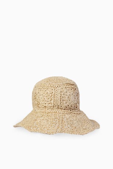Femmes - CLOCKHOUSE - chapeau de paille - beige