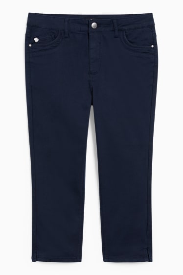 Dames - Capribroek - high waist - skinny fit - donkerblauw