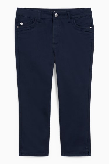 Donna - Pantaloni pinocchietto - vita alta - skinny fit - blu scuro