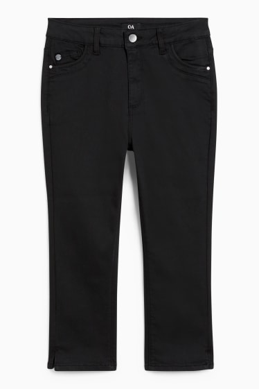 Dona - Pantalons capri - high waist - skinny fit - negre