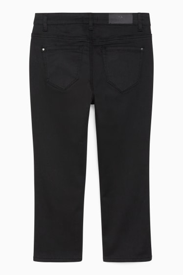 Dona - Pantalons capri - high waist - skinny fit - negre