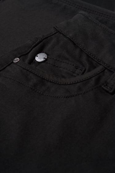 Dona - Pantalons capri - high waist - skinny fit - negre