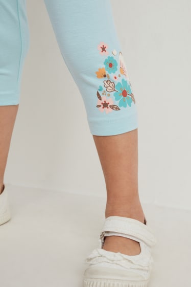 Enfants - Lot de 2 - leggings capri - bleu clair