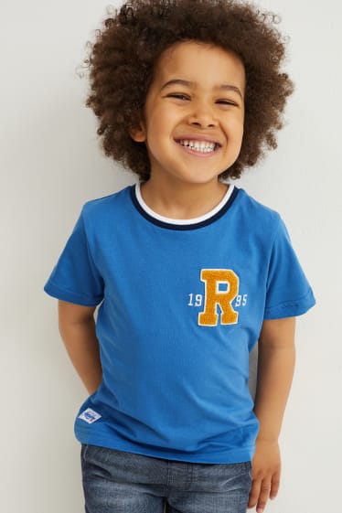 Kinderen - Set van 2 - dino - T-shirt - geel