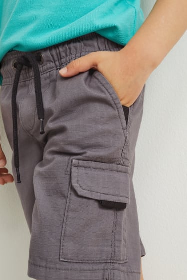 Nen - Paquet de 2 - texans curts i pantalons curts de tela - texà blau clar