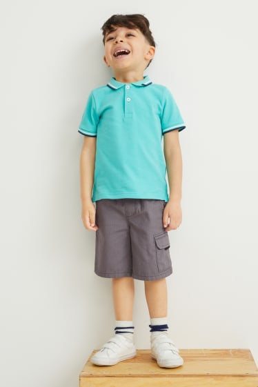 Children - Multipack of 2 - denim and cloth shorts - denim-light blue