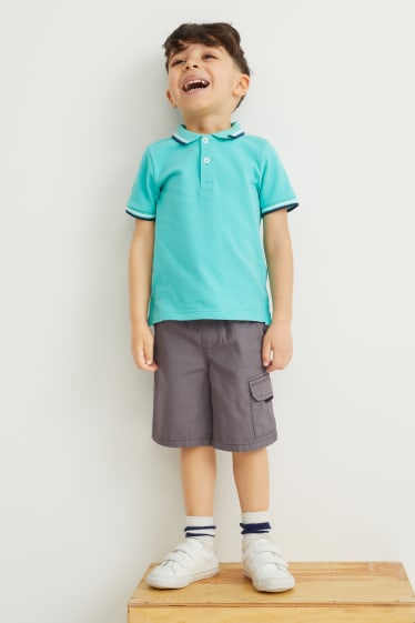 Niños - Pack de 2 - shorts vaqueros y de tela - vaqueros - azul claro