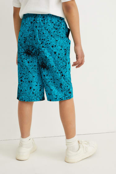 Kinderen: jongens - Set van 2 - shorts - turquoise