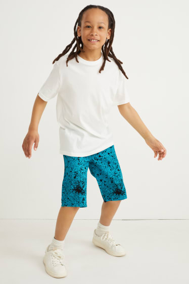 Kinderen: jongens - Set van 2 - shorts - turquoise