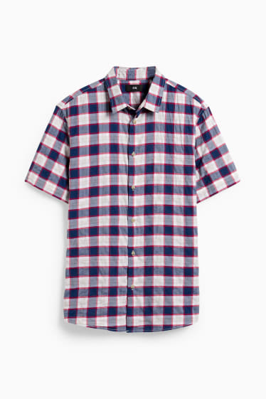 Herren - Hemd - Regular Fit - Kent - kariert - dunkelblau