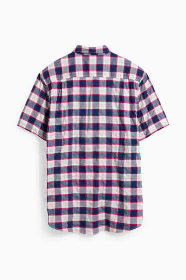Herren - Hemd - Regular Fit - Kent - kariert - dunkelblau