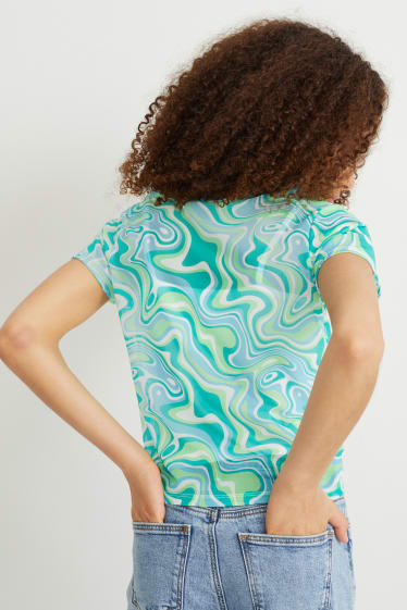 Bambine - Set - t-shirt e top - 2 pezzi - verde menta