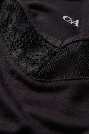 Dona - Pijama curt de viscosa - negre