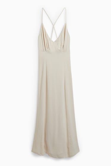 Women - A-line dress - light beige