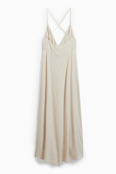 Women - A-line dress - light beige