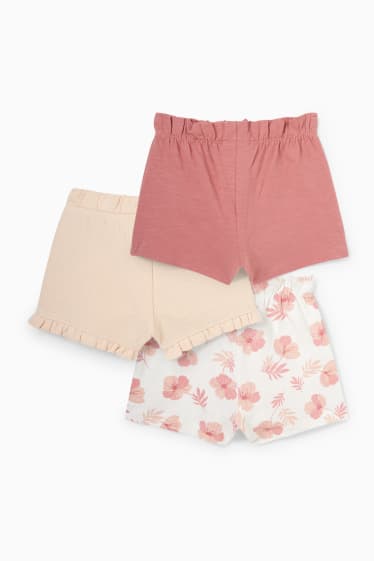Bébés filles - Lot de 3 - shorts bébé - rose