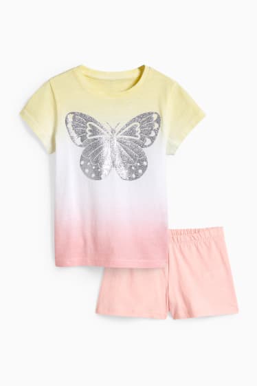 Enfants filles - Pyjashort - 2 pièces - jaune clair